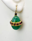Aventurine Egg Earrings