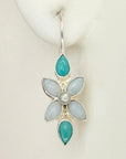 Flora Turquoise, Opal and Pearl Earrings