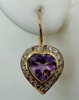 14k Carmen Iolite and Diamond Earrings (.55ct)