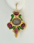 Palazzo Fascari Moonstone and Garnet Earrings