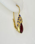 Garnet Frond Earrings