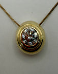 Globe 14k Gold and Diamond Necklace