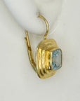 Blue Topaz Temple Earrings