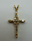 Glory 14k Gold and Diamond Cross Necklace