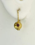ガーネットディスクピアス