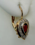 Heloise 14k Gold, Garnet and Diamond Earrings