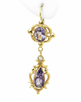 Lady Of Shalott Amethyst Pearl Earrings