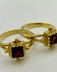 14k Garnet Holiday Ring