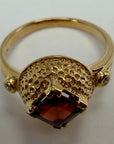 Regina 14k Gold, Garnet and Diamond Ring