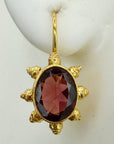 14k Garnet Star Earrings