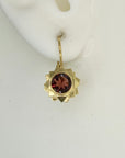 Sifnos Garnet Sun Earrings