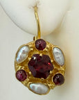 14k Beaumarchais Garnet and Pearl Earrings