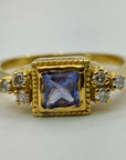 14k Morgan Le Fay Tanzanite Diamond Ring