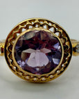 Ariadne 14k Gold, Amethyst and Diamond Ring