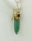 Aventurine Shield Earrings
