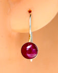 Sol Invictus Ruby Silver Earrings