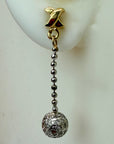 Wreaking Ball 14k Gold and Diamond Earrings