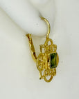 Rosette Peridot Earrings