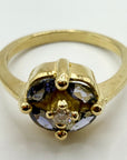 Twilight 14k Gold, Diamond and Sapphire Ring