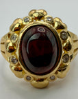 14k La Belle Rose Garnet and Diamond Ring (.07ct)