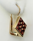 Dunand 14k Gold and Garnet Earrings