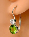 La Bohème Peridot and Cubic Zirconia Silver Earrings