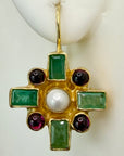 14k Emerald Chamber Earrings