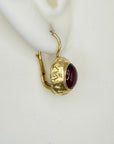 Crown Garnet Earrings