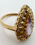 14k Guinevere Amt and Diam Ring (.36ct)