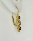 Thira Amethyst and Garnet Earrings