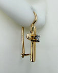 14kセントダイヤモンドクロスピアス(.10ct)