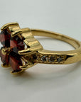 14k Casanova Rhodolite and Diamond Ring
