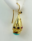 Princess Sophia Turquoise and Garnet Earrings