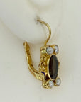 14k Natasha Smoky Topaz and Pearl Earrings