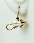 White Mice Earrings