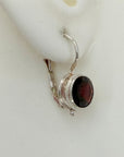 Hearts-Afire Garnet Earrings