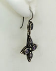 Amethyst Cross Earrings