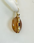 Carnelian Wheel Earrings
