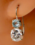 La Bohème Cubic Zirconia and Blue Topaz Silver Earrings