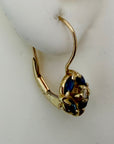 Firmament 14k Gold, Sapphire and Diamond Earrings