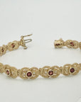 14k Queen Hera Garnet & Diamond Bracelet