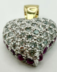 14k Isolde Diamond and Ruby Pendant
