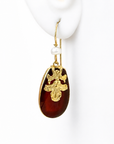 Duchess of Malfi Carnelian and Pearl Earrings