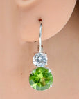 La Bohème Peridot and Cubic Zirconia Silver Earrings