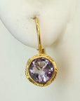 14k Amethyst Birthstone Earrings