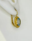 Pre-Raphaelite Topaz Earrings