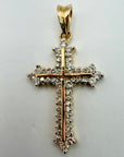 14k Galilee Diamond Cross Pendant
