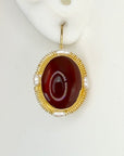 Gwendolen Carnelian and Pearl Earrings