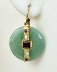 Aventurine Wheel Earrings