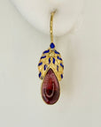 Garnet Frond Earrings